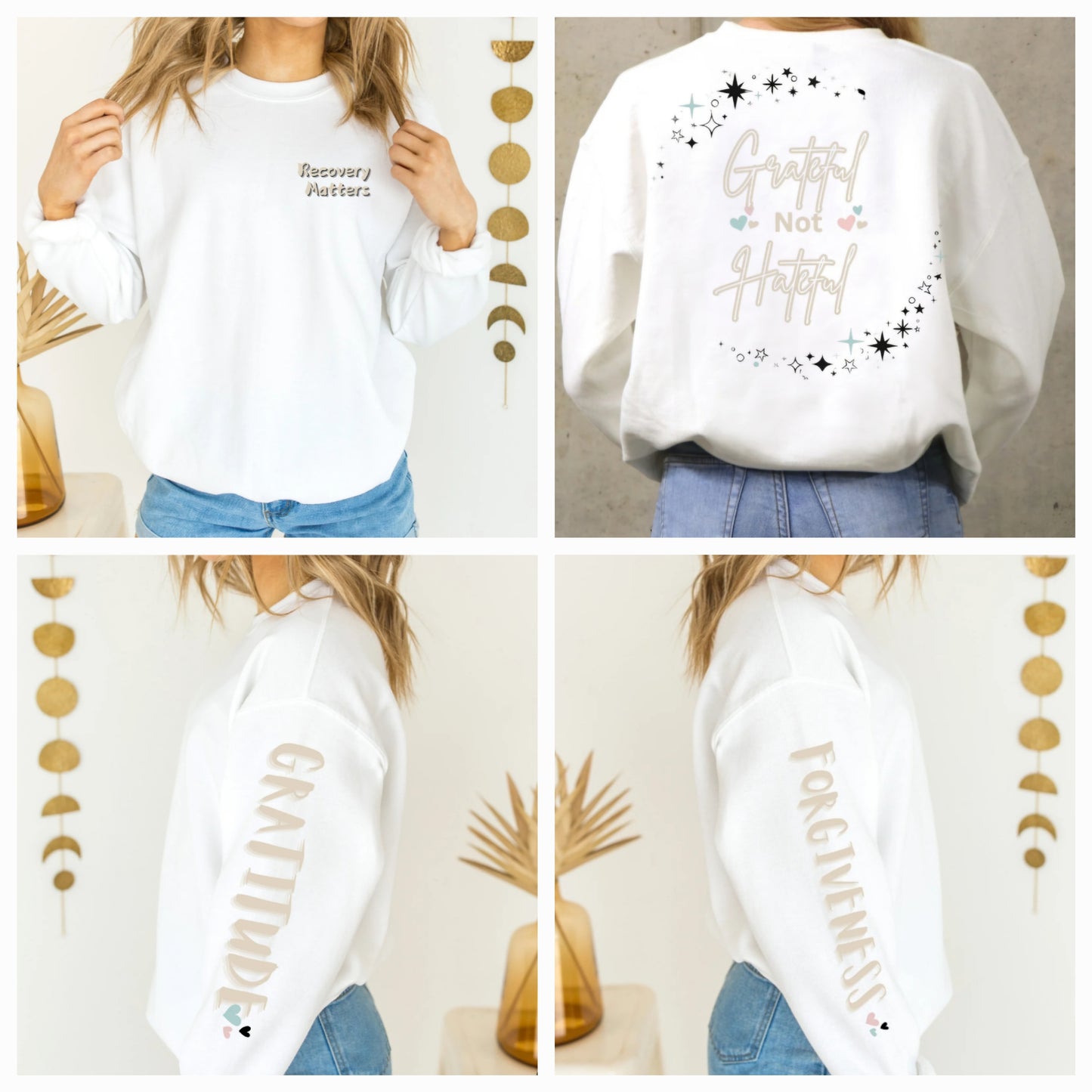 Grateful Not Hateful Recovery Sweatshirt – Wear Your Journey with Pride