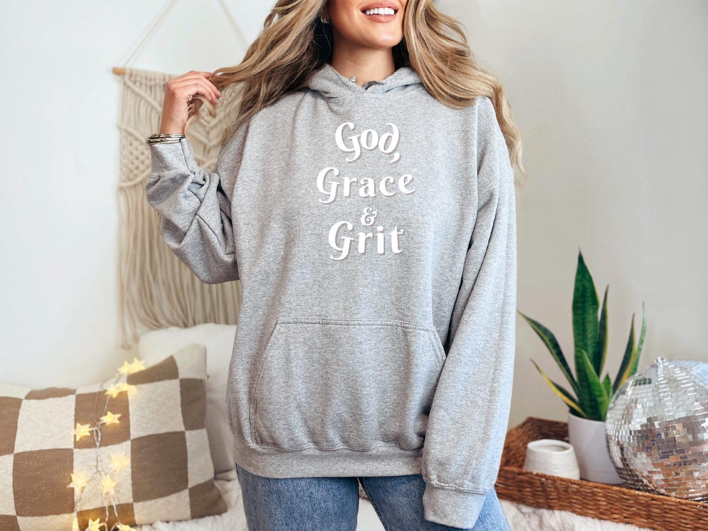 God Grace and Grit Recovery Hoodie Unisex