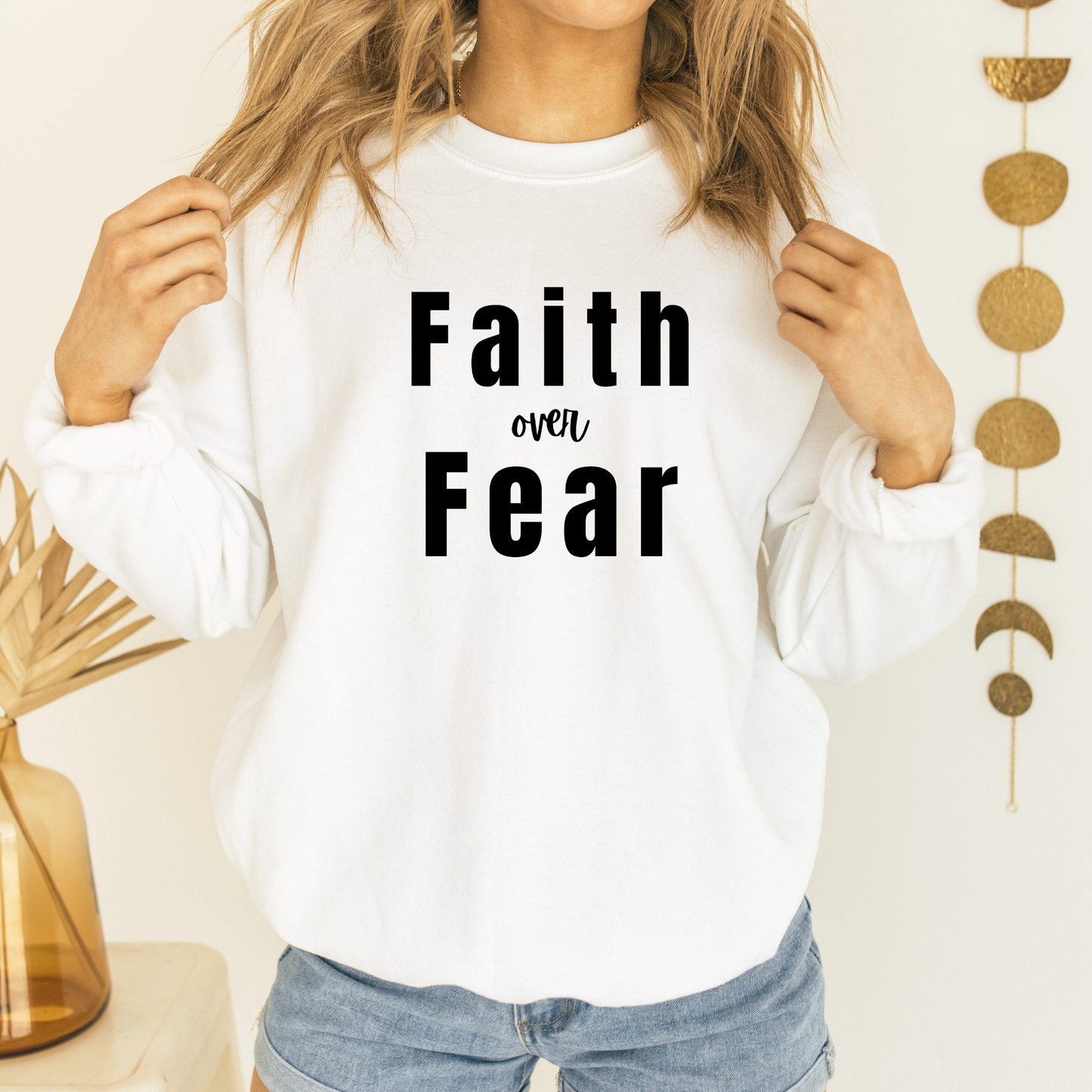Faith Over Fear Sweatshirt - Heavy Blend Crewneck