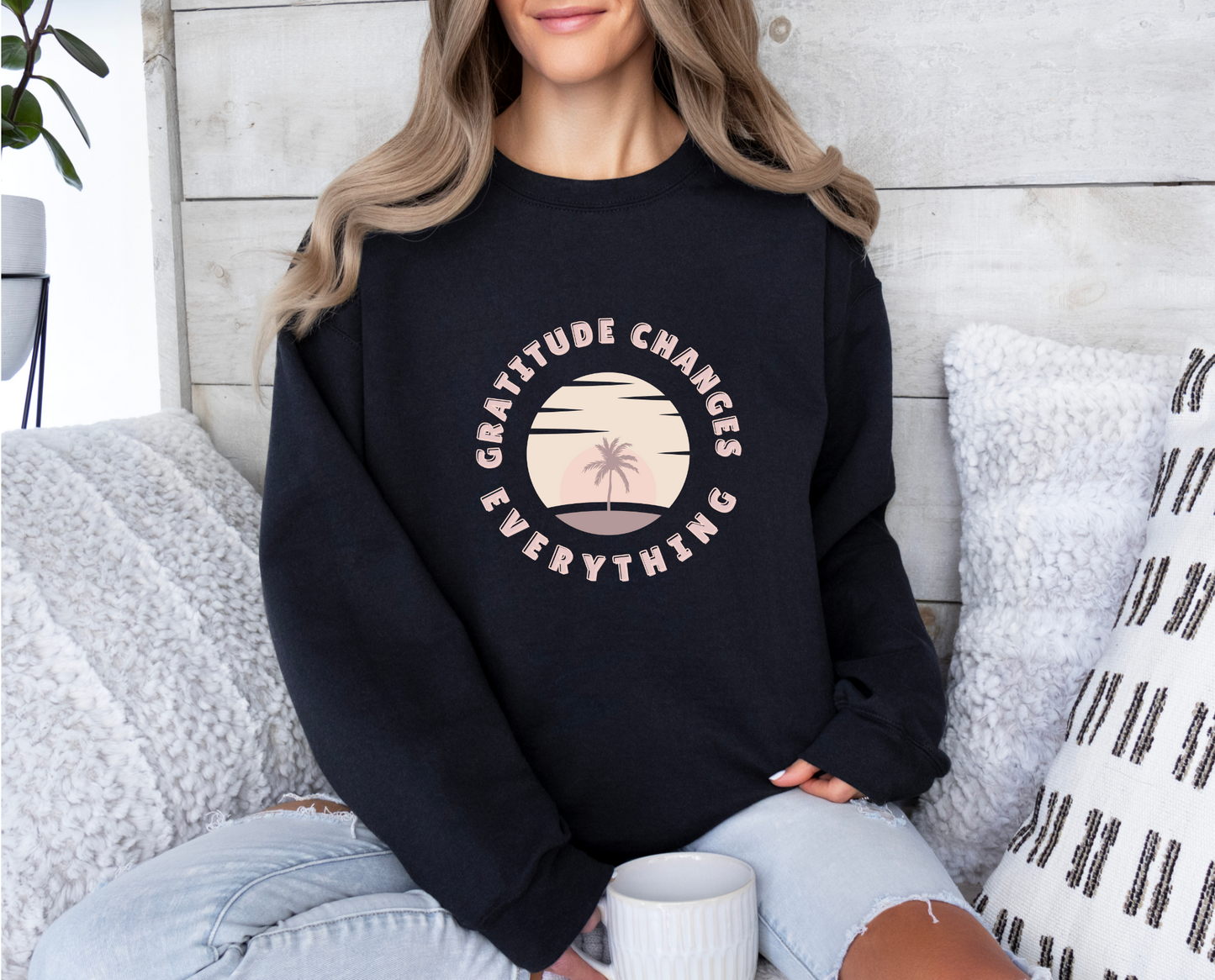 Gratitude Changes Everything" Unisex Heavy Blend Crewneck Sweatshirt