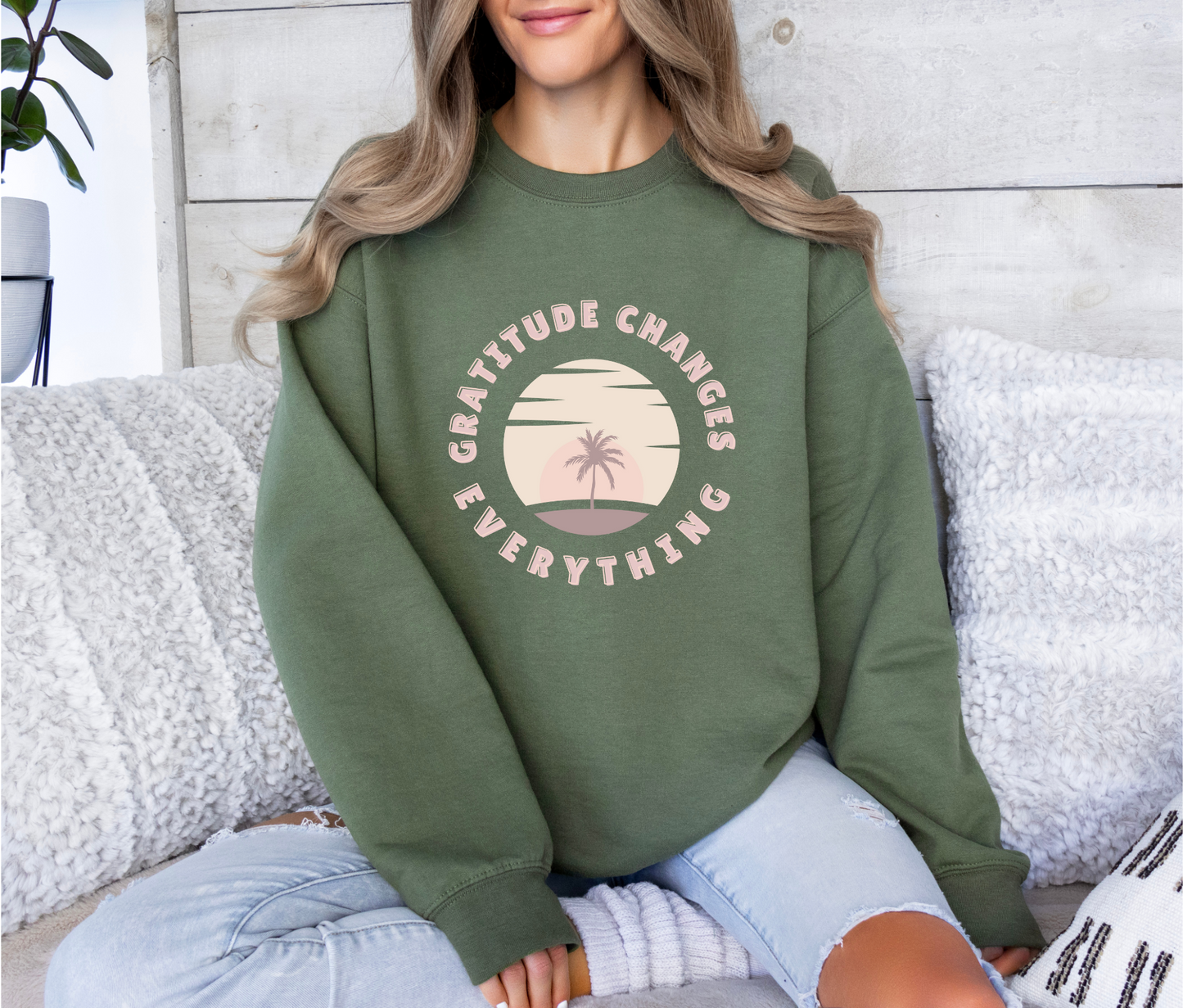 Gratitude Changes Everything" Unisex Heavy Blend Crewneck Sweatshirt