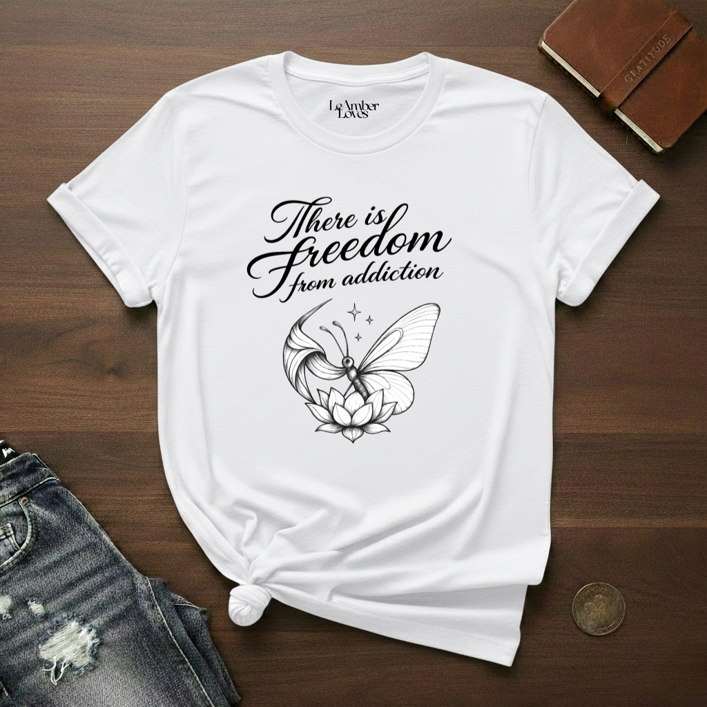 There Is Freedom From Addiction- T-Shirt