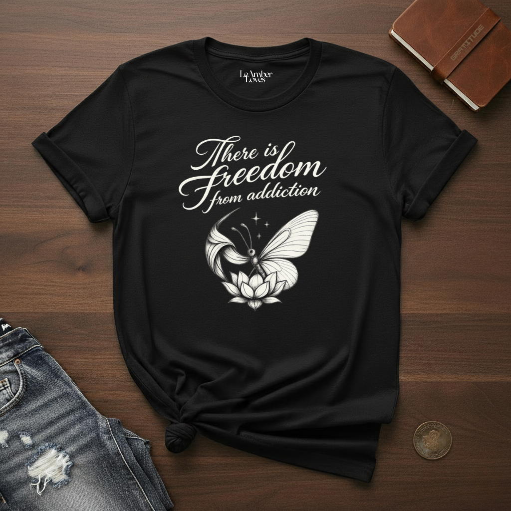 There Is Freedom From Addiction- T-Shirt
