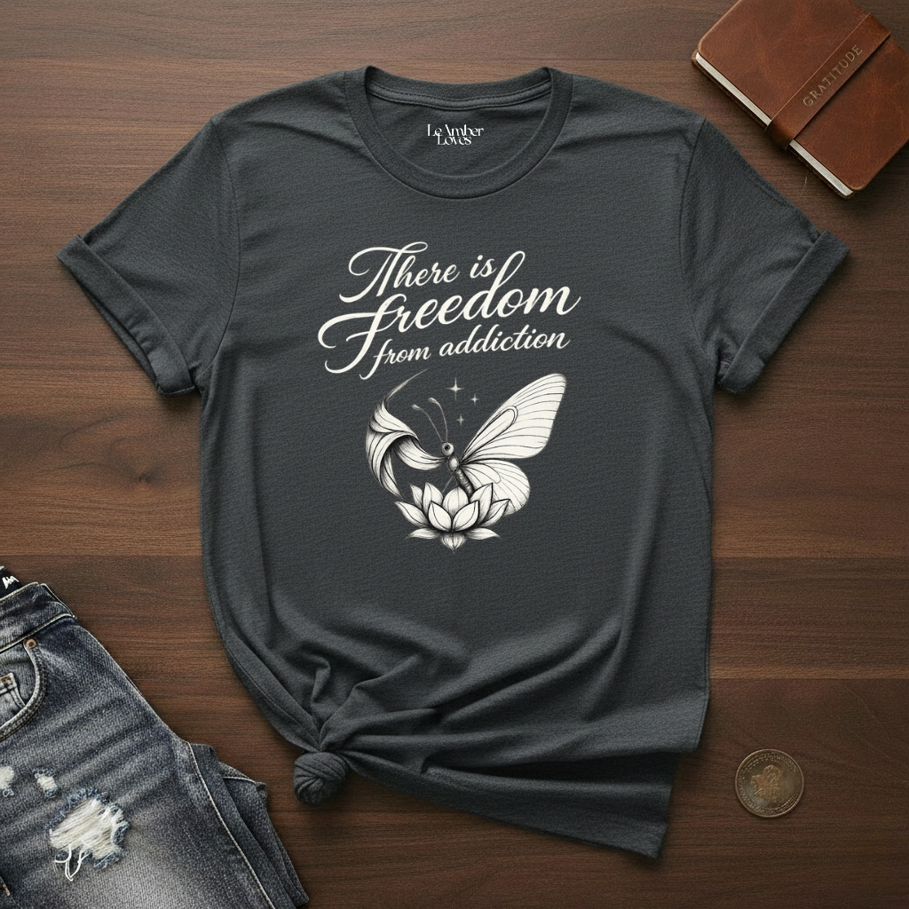 There Is Freedom From Addiction- T-Shirt