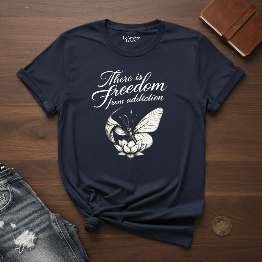 There Is Freedom From Addiction- T-Shirt