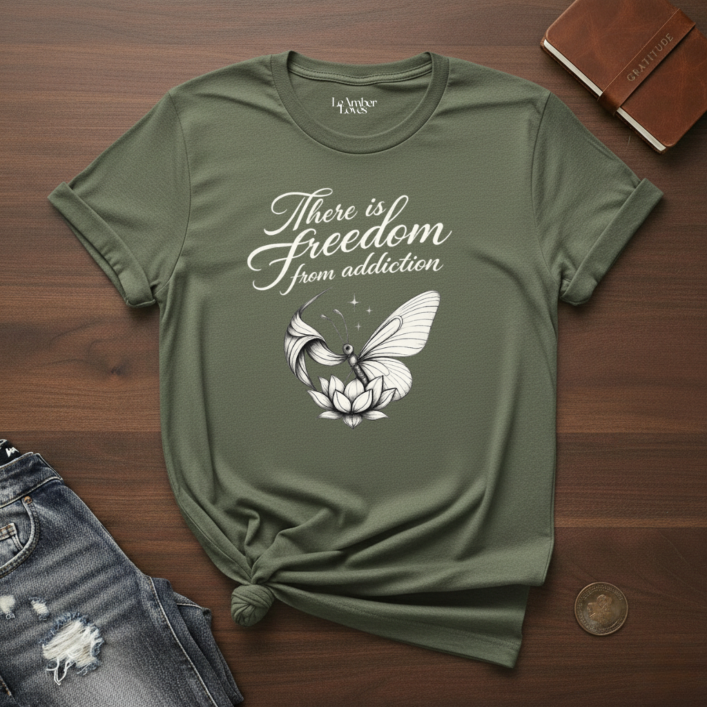 There Is Freedom From Addiction- T-Shirt