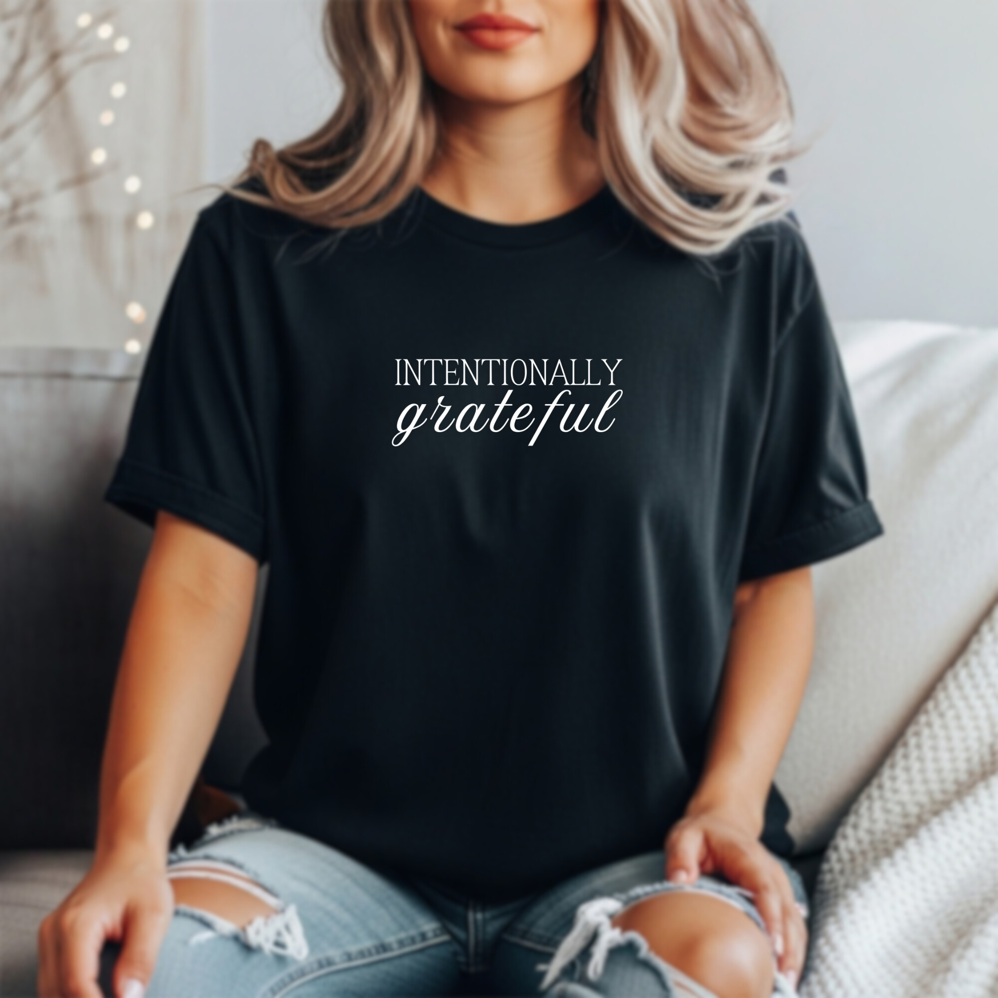 Intentionally Grateful | Gratitude Unfiltered T-Shirt