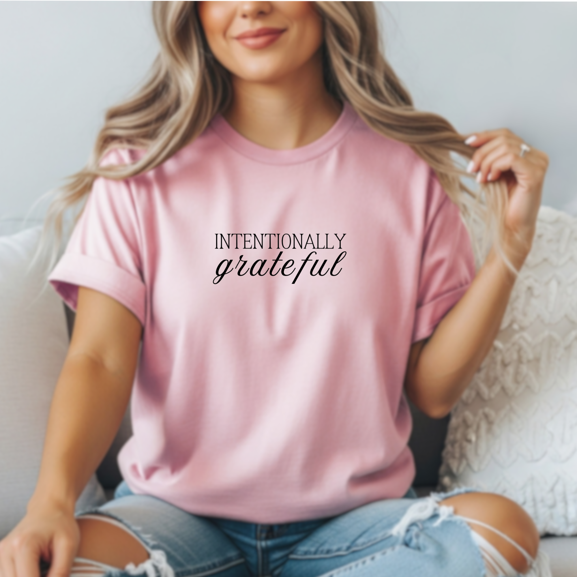 Intentionally Grateful | Gratitude Unfiltered T-Shirt