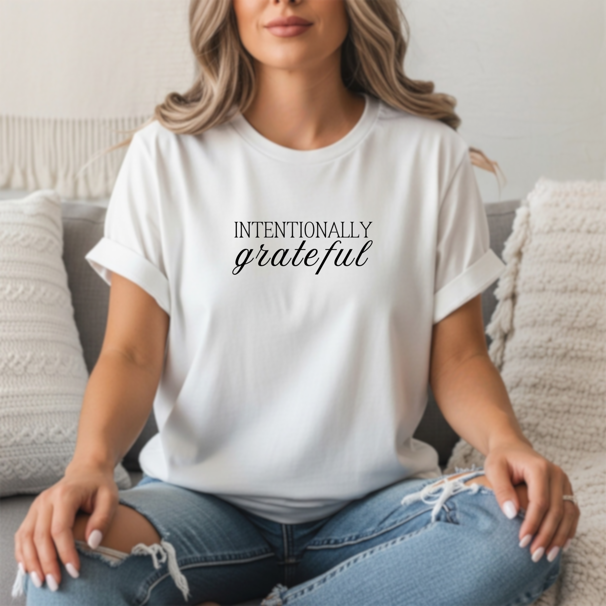 Intentionally Grateful | Gratitude Unfiltered T-Shirt