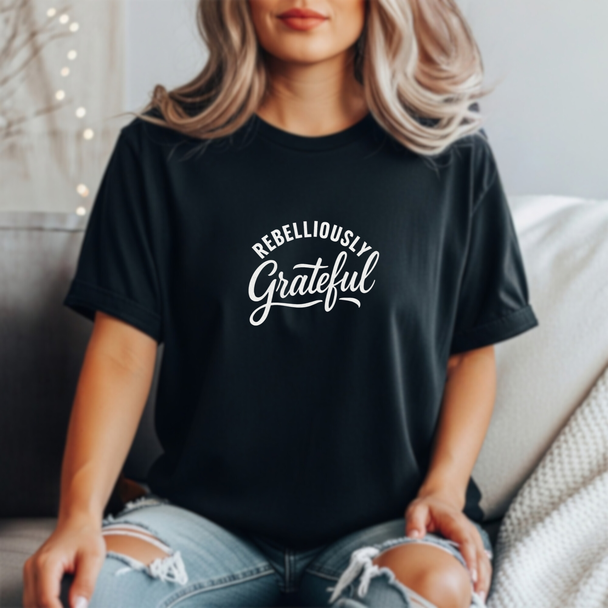 Rebelliously Grateful | Gratitude Unfiltered T-Shirt